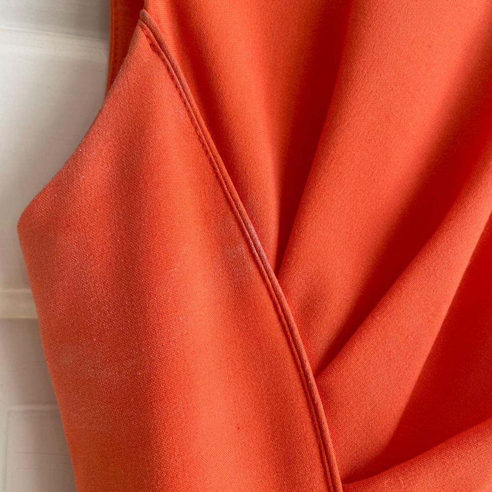 Calvin Klein Vibrant Orange Midi Dress - Picture 3 of 6